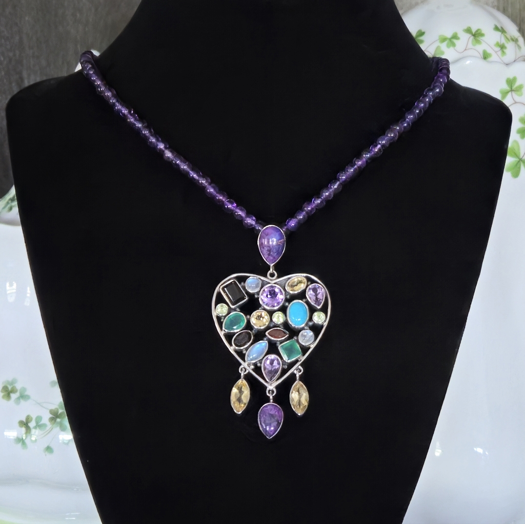 Nicky Butler 925 Sterling Silver Raj Collection Limited Edition Purple Necklace 229$